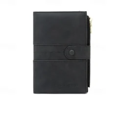 Anti-theft Passport Wallet RFID Passport Holder Zipper Buckle Travel Wallet Document Holder Multifunctional Travel Passport Bag