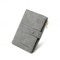 Anti-theft Passport Wallet RFID Passport Holder Zipper Buckle Travel Wallet Document Holder Multifunctional Travel Passport Bag