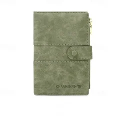 Anti-theft Passport Wallet RFID Passport Holder Zipper Buckle Travel Wallet Document Holder Multifunctional Travel Passport Bag