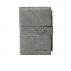 Anti-theft Passport Wallet RFID Passport Holder Zipper Buckle Travel Wallet Document Holder Multifunctional Travel Passport Bag