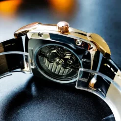 AOKULASIC Top Brand Men Watch Automatic Mechanical Mens Watches Tourbillon Fashion Waterproof Luxury Moon Tonneau orologio uomo