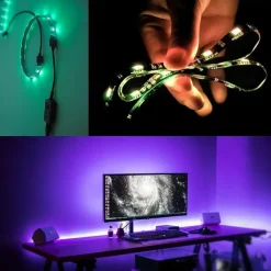 App Intelligent Control Bluetooth Mesh Smart Led Lights Strip 1M 2M 3M 4M 5M 5050 RGB SMD 30 LEDs Per Meters with IR 24 Key Controller USB Port DC5V