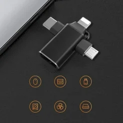 Applicable To Apple Huawei Typec Adapter OTG 3-in-1 Tablet Reading U Disk Mouse USB3.0 Converter