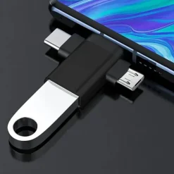 Applicable To Apple Huawei Typec Adapter OTG 3-in-1 Tablet Reading U Disk Mouse USB3.0 Converter