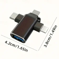 Applicable To Apple Huawei Typec Adapter OTG 3-in-1 Tablet Reading U Disk Mouse USB3.0 Converter