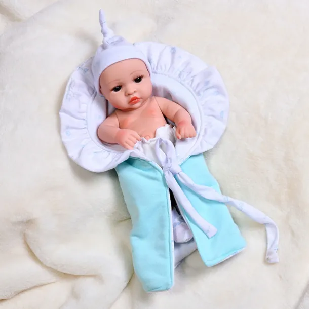 11.8"(Approx.30cm) Doll Reborn Baby Doll lifelike Cute Non Toxic Creative Vinyl with Clothes and Accessories for Girls' Birthday and Festival Gifts