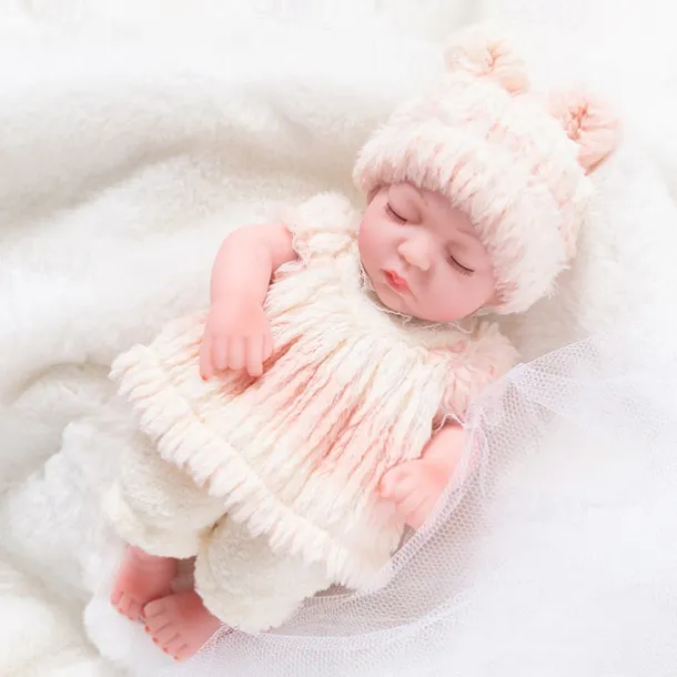 11.8"(Approx.30cm) Doll Reborn Baby Doll lifelike Cute Non Toxic Creative Vinyl with Clothes and Accessories for Girls' Birthday and Festival Gifts