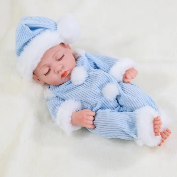 11.8"(Approx.30cm) Doll Reborn Baby Doll lifelike Cute Non Toxic Creative Vinyl with Clothes and Accessories for Girls' Birthday and Festival Gifts