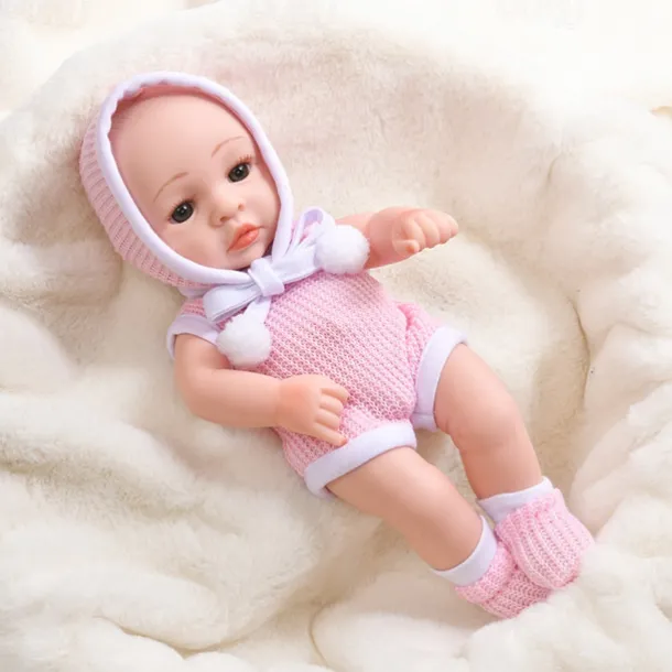 11.8"(Approx.30cm) Doll Reborn Baby Doll lifelike Cute Non Toxic Creative Vinyl with Clothes and Accessories for Girls' Birthday and Festival Gifts