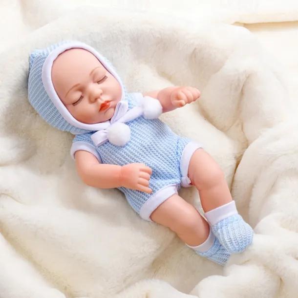 11.8"(Approx.30cm) Doll Reborn Baby Doll lifelike Cute Non Toxic Creative Vinyl with Clothes and Accessories for Girls' Birthday and Festival Gifts