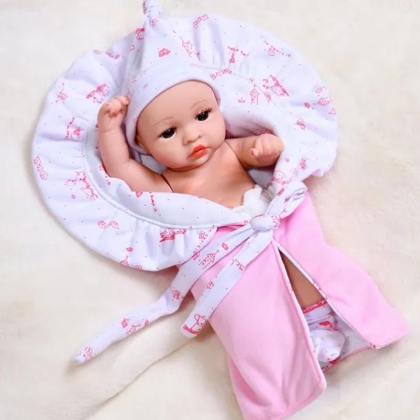 11.8"(Approx.30cm) Doll Reborn Baby Doll lifelike Cute Non Toxic Creative Vinyl with Clothes and Accessories for Girls' Birthday and Festival Gifts