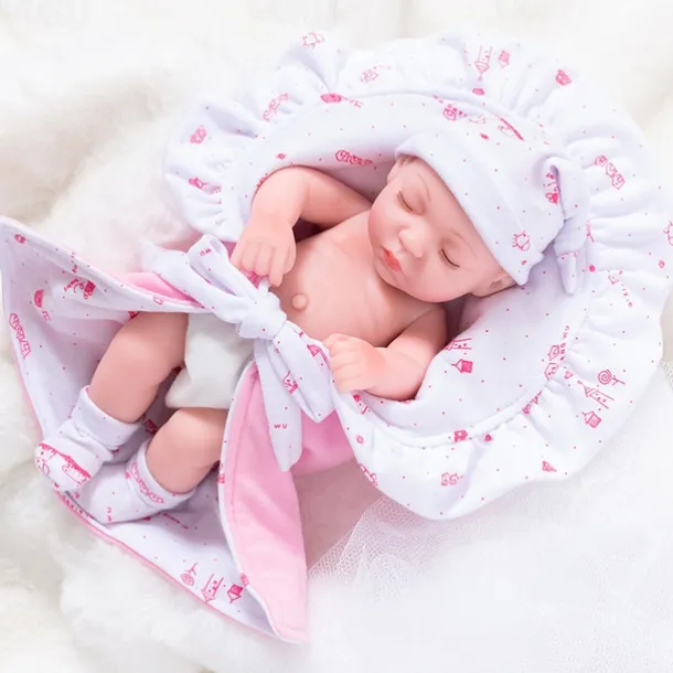 11.8"(Approx.30cm) Doll Reborn Baby Doll lifelike Cute Non Toxic Creative Vinyl with Clothes and Accessories for Girls' Birthday and Festival Gifts