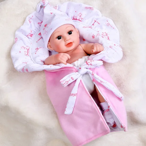 11.8"(Approx.30cm) Doll Reborn Baby Doll lifelike Cute Non Toxic Creative Vinyl with Clothes and Accessories for Girls' Birthday and Festival Gifts