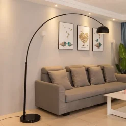 Arc Lamp - Height Adjustable 170 cm E26 Black Gold Arc Lamp, Floor Lamp Warm White Arc Floor Lamp 110-240V