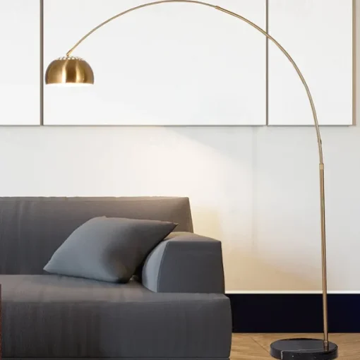 Arc Lamp - Height Adjustable 170 cm E26 Black Gold Arc Lamp, Floor Lamp Warm White Arc Floor Lamp 110-240V