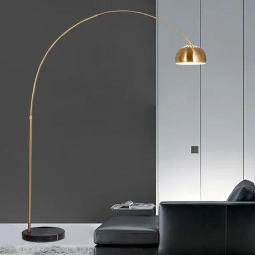 Arc Lamp - Height Adjustable 170 cm E26 Black Gold Arc Lamp, Floor Lamp Warm White Arc Floor Lamp 110-240V