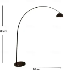 Arc Lamp - Height Adjustable 170 cm E26 Black Gold Arc Lamp, Floor Lamp Warm White Arc Floor Lamp 110-240V