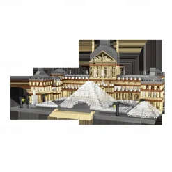 Architecture Louvre Micro Building Blocks Set3377PCS - World Famous Architectural Model Toys Gifts for Kids and Adults