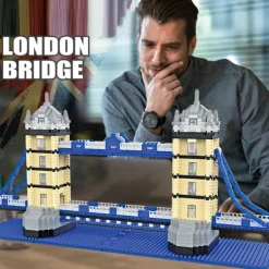 Architecture Twin Bridges Micro Building Blocks Set1900PCS - World Famous Architectural Model Toys Gifts for Kids and Adults