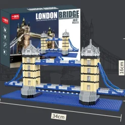 Architecture Twin Bridges Micro Building Blocks Set1900PCS - World Famous Architectural Model Toys Gifts for Kids and Adults