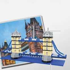 Architecture Twin Bridges Micro Building Blocks Set1900PCS - World Famous Architectural Model Toys Gifts for Kids and Adults