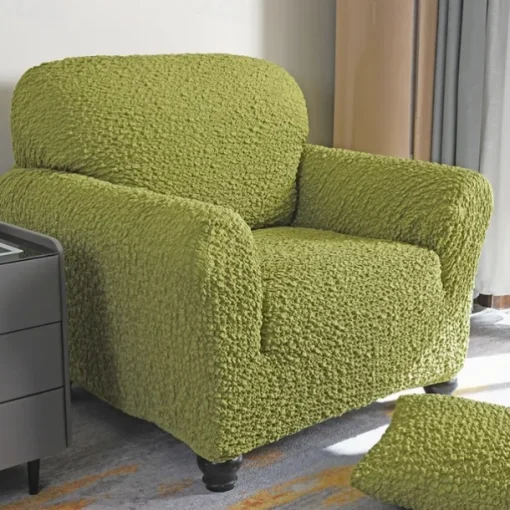 Armchair Cover Armchair Slipcover Soft Polyester Fabric Slipcover 1-Piece Form Fit Stretch Stylish Furniture Protector Microfibra Collection