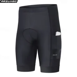 Arsuxeo Men's Cycling Road Shorts Cycling Underwear Shorts Cycling Pants Bike Shorts Tights Form Fit Mountain Bike MTB Road Bike Cycling Sports Breathable Reflective Strips Stretchy Comfortable Black