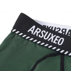 Arsuxeo Men's Cycling Tights Bike Tights Leggings Form Fit Mountain Bike MTB Road Bike Cycling Sports Breathable Moisture Wicking Sweat wicking Comfortable Black Army Green Clothing Apparel Advanced