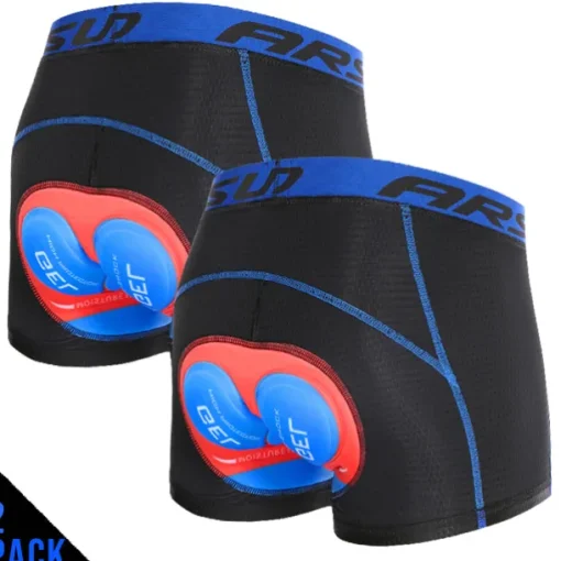 Arsuxeo Men's Cycling Under Shorts Cycling Padded Shorts Bike Underwear Shorts 5D Padded Gel Bottoms Quick Dry Sports Winter Black Red Black Yellow Mountain Bike MTB Clothing