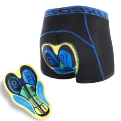 Arsuxeo Men's Cycling Under Shorts Cycling Padded Shorts Bike Underwear Shorts 5D Padded Gel Bottoms Quick Dry Sports Winter Black Red Black Yellow Mountain Bike MTB Clothing