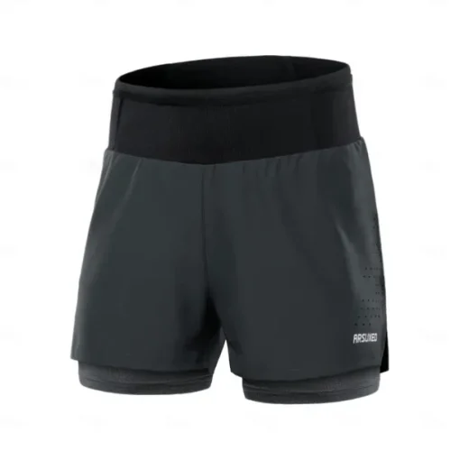 Arsuxeo Men's Running Shorts Gym Shorts Yoga Shorts Pocket 2 in 1 Sporty Side Hollow Out Bottoms Outdoor Sports & Outdoor Athletic Fall Breathable Quick Dry Soft Reflective Strips Yoga Fitness Gym