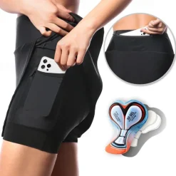 Arsuxeo Women's Cycling Skort Skirt Cycling Padded Shorts Bike Skirt Padded Shorts / Chamois Form Fit Mountain Bike MTB Road Bike Cycling Sports 3D Pad Cycling Wicking Comfortable Burgundy Dark Blue