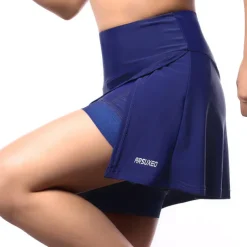 Arsuxeo Women's Cycling Skort Skirt Cycling Padded Shorts Bike Skirt Padded Shorts / Chamois Form Fit Mountain Bike MTB Road Bike Cycling Sports 3D Pad Cycling Wicking Comfortable Burgundy Dark Blue