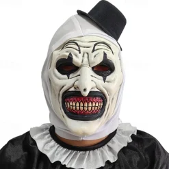 Art the Clown Halloween Mask Halloween Props Halloween Horror Scary Costume Adults' Men's Women's Unisex Halloween Carnival Easy Halloween Costumes Dress Up
