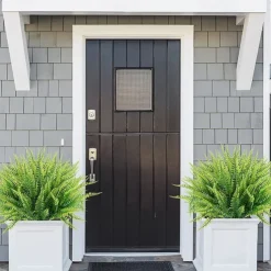 Artificial Ferns for Home Outdoors 5pcs Artificial Outdoor Plants Fake Fern Faux Boston Fern Greenery UV Resistant Plastic Plant Wedding Decoration