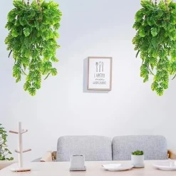 Artificial Hanging Vines, Fake Monstera Leafs Vine Jungle Leaf Plants Tropical Leaves Rattan For Houseplants Indoor Home Kitchen Garden Outdoor Wall, Wedding Decoration