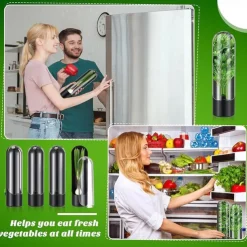 Asparagus and Vanilla Crisper Container Eco-friendly Vegetable Crisper Cup Anti-crush Vegetable Refrigerator Storage Box