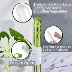 Asparagus and Vanilla Crisper Container Eco-friendly Vegetable Crisper Cup Anti-crush Vegetable Refrigerator Storage Box