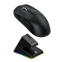 Attack Shark X6 bluetooth Mouse PixArt PAW3395 Tri-Mode Connection RGB Touch Magnetic Charging Base Macro Gaming Mouse