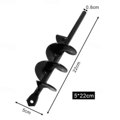 Auger Drill Bit Garden Spiral Hole Drill,Easy Planter Bulb & Bedding Plant Augers -Earth Auger Bit Post Or Umbrella Hole Digger For 3/8
