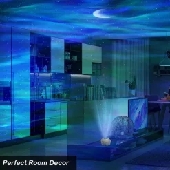 Aurora Galaxy Projector Light Star Projection with Music Speaker Night Light Projector with Moon Northern Lights Projector for Bedroom/Gaming Room/Home Theater/Ceiling