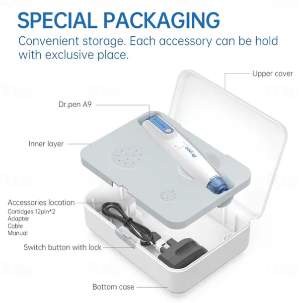 Authentic Wireless Dr Pen A9 Electric Stamp Design Professional Dermapen Microneedling Machine For Skincare