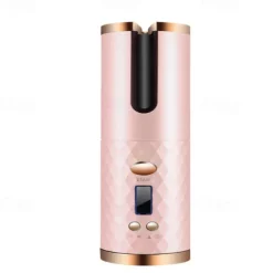 Automatic Curling Iron, Hair Curler Cordless With 6 Temps & Timer, Wireless Portable Curler, Rechargeable Rotating Curling Iron Wand, Self Hair Curling Iron for Lasting Curls Multi coler