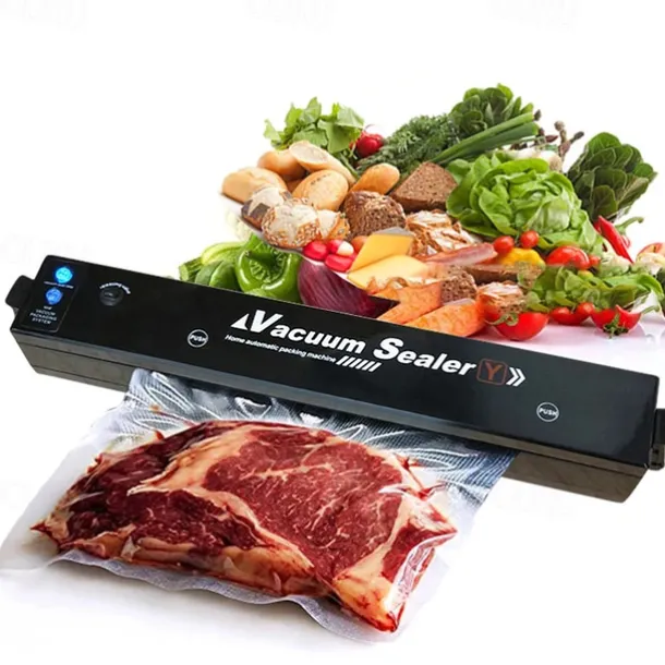 Automatic Vacuum Sealer Machine - Keep Food Fresh For Longer With 10 Free Bags LED Indicator Lights & Air Sealing System