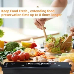 Automatic Vacuum Sealer Machine - Keep Food Fresh For Longer With 10 Free Bags LED Indicator Lights & Air Sealing System
