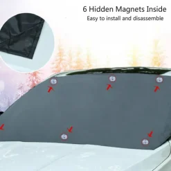 Automobile Magnetic Sunshade Cover Car Windshield Sun Shade Waterproof Protector Cover Car Front Windscreen Cover Four Seasons