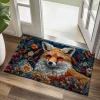 Autumn Quilt Fox Doormat Kitchen Mat Floor Mat Non-Slip Area Rug Oil Proof Rug Indoor Outdoor Mat Bedroom Decor Bathroom Mat Entrance Rug