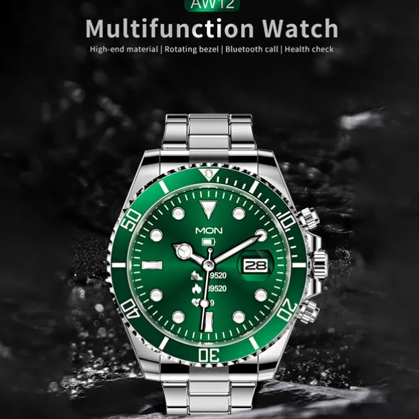 AW12/AW13 Pro Smart Watch with 1.28 Screen, Fitness Tracker, Call Monitor, Media Control, IP67 Waterproof for Android iOS