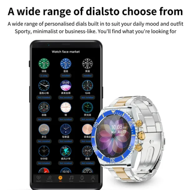 AW12/AW13 Pro Smart Watch with 1.28 Screen, Fitness Tracker, Call Monitor, Media Control, IP67 Waterproof for Android iOS