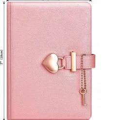 B6 Heart Lock Journal - Cute Heart-Shaped Lock, Perfect Festival Gift for Writing and Journaling